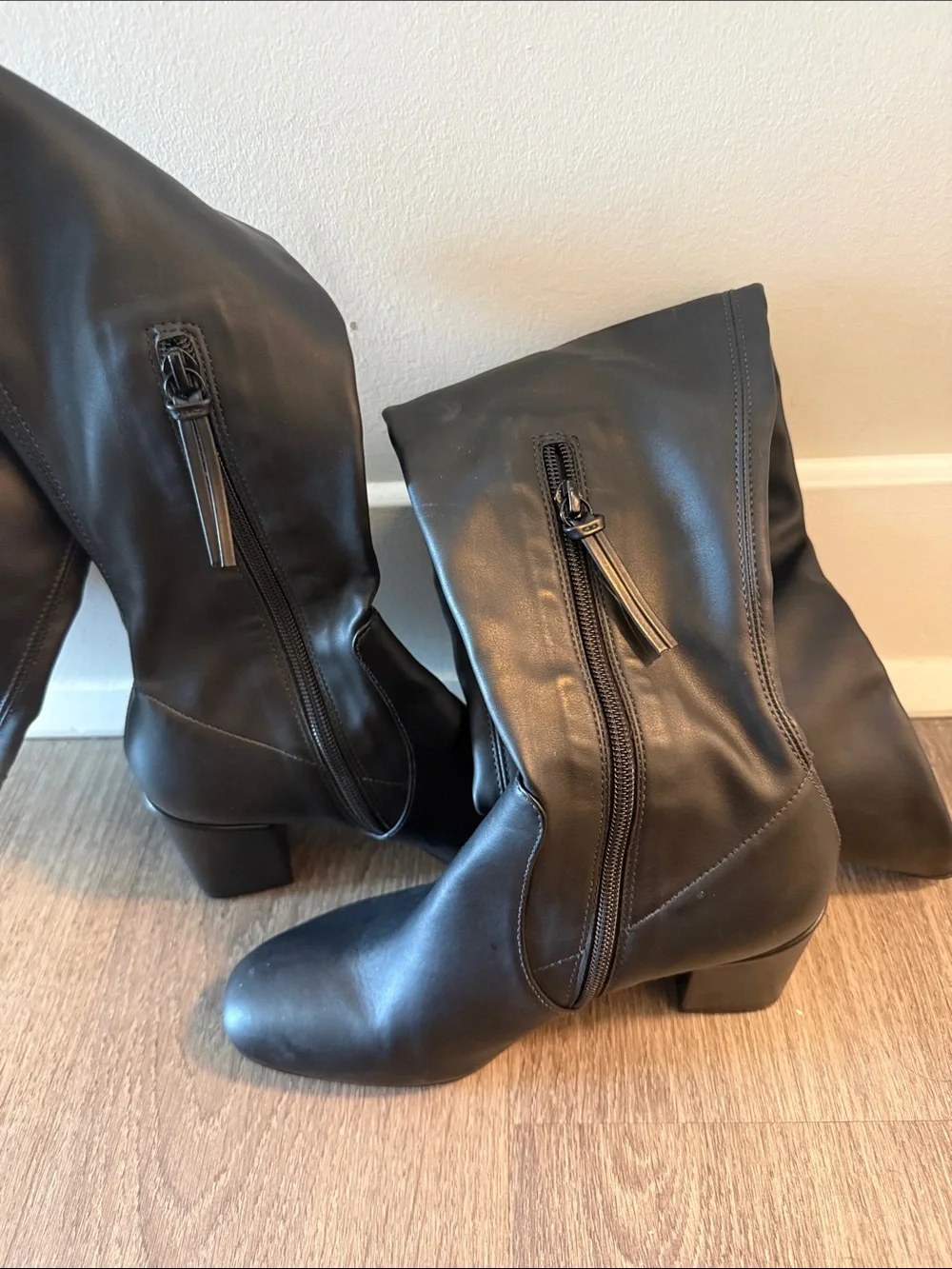 Rebecca Minkoff Black Over-the-Knee Stretch Boots